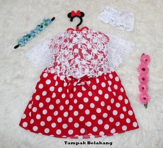 Dress Kids Kelly Onde Merah