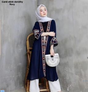 Cardi etnik dorothy putih