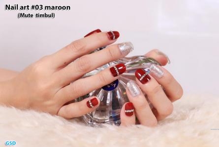 Nail Art #03 maroon