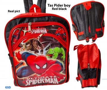 tas sekolah pider boy red black