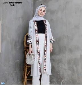 Cardi etnik dorothy putih