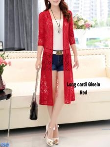 Long Cardi Gisele Red