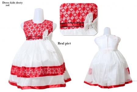 Dress kids desty merah