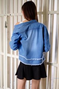 Jaket cherry jeans Biru tua