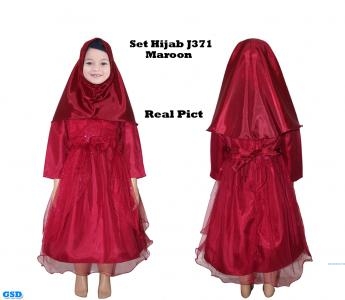 Set hijab J371 maroon