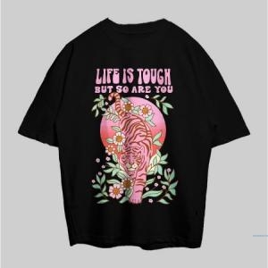 Life Is Tough Pink Tiger Tshirt 