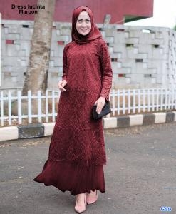 Dress lucinta maroon