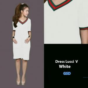 Dress gucci V white