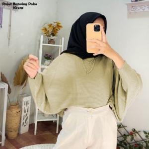 Rajut batwing polos Dusty