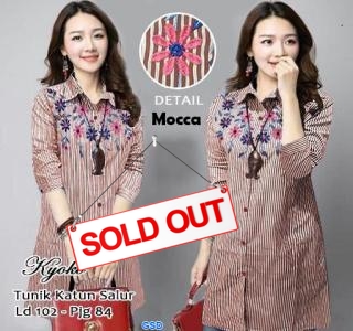 Tunik salur Bordir Mocca