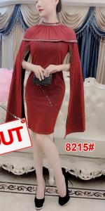 Dress import 8215 maroon