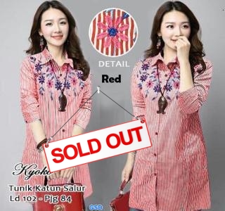 Tunik salur Bordir red