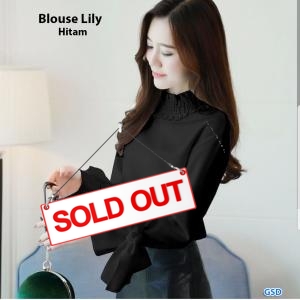 Blouse lily hitam