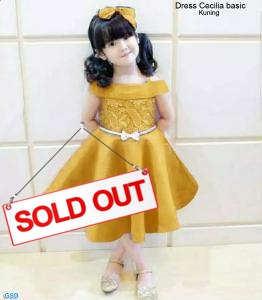 Dress Cecilia basic kuning