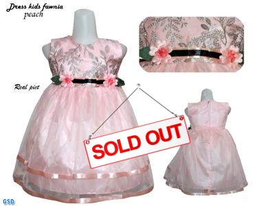 Dress kids fawnia peach