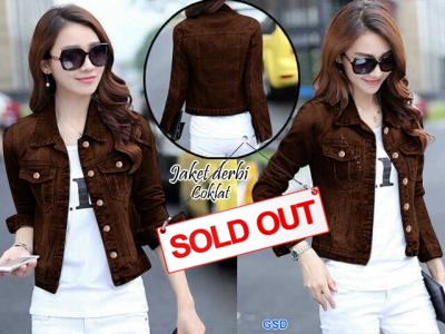 Jaket derbi coklat