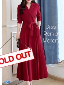 Dress rania maroon