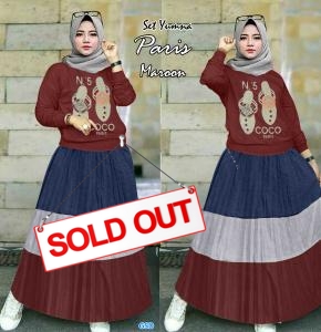 Set Yumna paris maroon