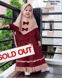 Syari yuyun kids maroon