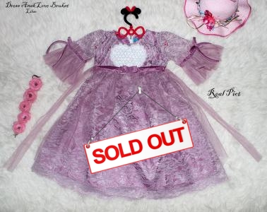 Dress Anak Love Brukat lilac