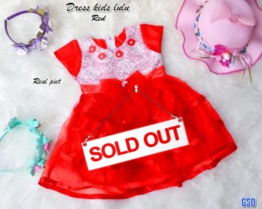 Dress kids lulu red