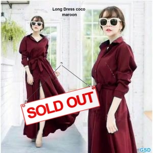 Long dress coco maroon