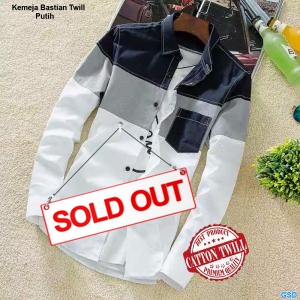 Kemeja Bastian twill putih