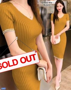 Dress vio mustard