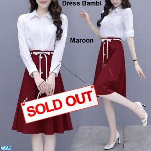 Dress Bambi maroon