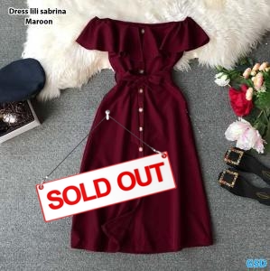 Dress lili sabrina maroon