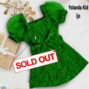 Dress Yolanda kids hijau