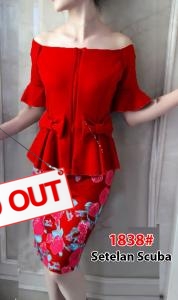 Setelan import 1838 red