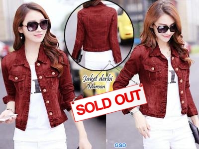 Jaket derbi maroon