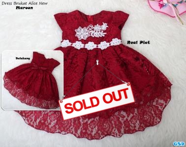 Dress Brukat Alice 5-8 maroon