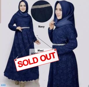 Maxi anggun jumbo navy