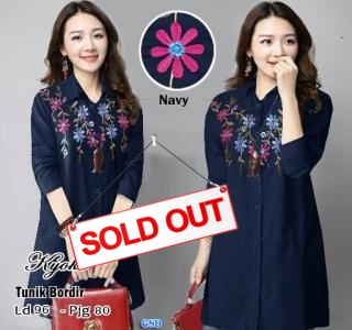 Tunik Yoko Bordir Navy