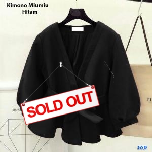 Kimono Miumiu hitam