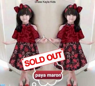 Dress Kayla kids maroon