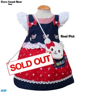 Dress Sweet Bear red