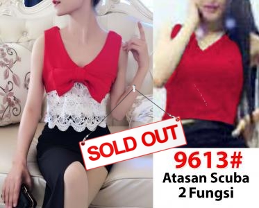 Blouse import 9613 red