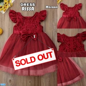 Dress Rissa Kids Maroon