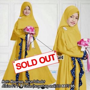 Gamis elena mustard