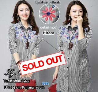 Tunik Salur Bordir hitam