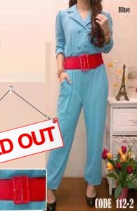 Jumpsuit import 112-2 biru muda