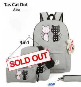 Tas Cat dot 4in1 abu