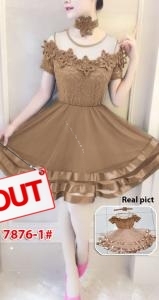 Dress import 7876-1 coklat