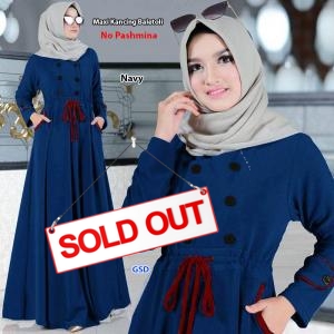 Maxi kancing baletoli navy