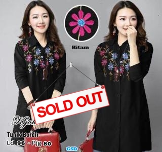 Tunik Yoko Bordir Hitam