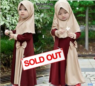 Gamis Nana Kids maroon