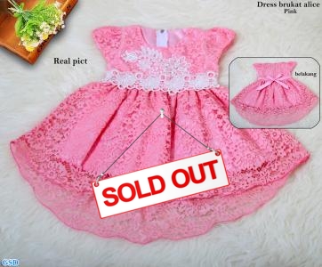 Dress brukat alice pink